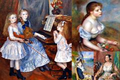 Top Met Paintings After 1860 22 Auguste Renoir The Daughters of Catulle Mendes, A Young Girl with Daisies, By the Seashore, Tilla Durieux.jpg
